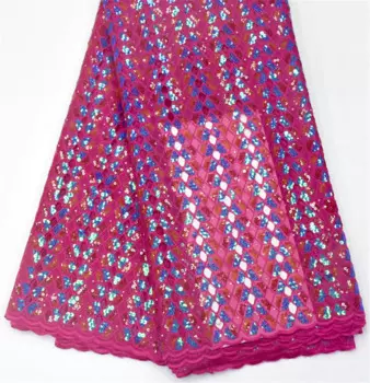 Французская кружевная ткань высокого класса, африканская кружевная ткань, двойная органза с блестками/камнями, вышивка для шитья, красивое женское платье