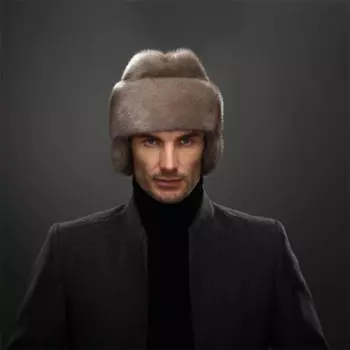 Французская мужская шапка-бомбер IANLAN из цельной норки, шапки с наушниками из натурального меха норки, однотонные зимние уличные теплые шапки IL00237