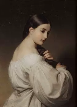 Французская винтажная картина маслом "Женская балерина" EnjoytheSpirit