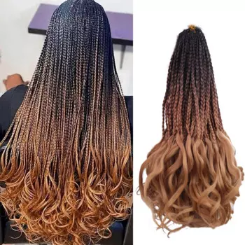 Французские кудрявые косички, синтетические 16-дюймовые свободные волнистые удлинители волос с плетением, французские кудри, синтетические волосы для наращивания