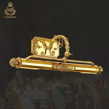 Французский классический латунный передний светильник для зеркала в ванной комнате, европейский светильник для гостиной, спальни, косметическое зеркало, настенный светильник