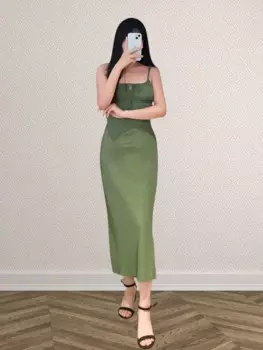 Французское сексуальное плиссированное платье на талии из 100% шелка с завязками, женское платье на бретельках до середины икры, платья-комбинации без рукавов, праздничное платье миди