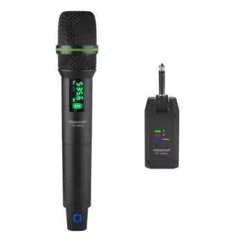 Freeboss UHF 1 беспроводной ручной микрофон с регулируемой частотой, кардиоидный динамический микрофон 25 м, пластиковая система передатчика