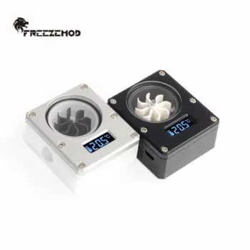 FREEZEMOD расходомер с дисплеем температуры, термометр POM, Датчик потока Cuboid, VA ЖК-экран, умный геймерский ПК с системой водяного охлаждения