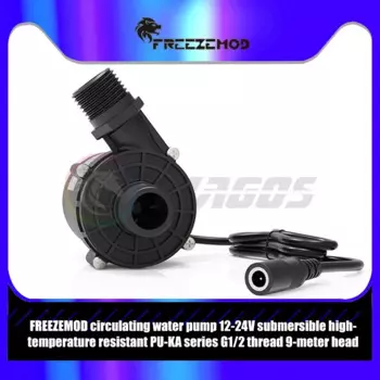 FREEZEMOD Водяной насос 12 В 24 В Погружной водяной насос постоянного тока Новый магнитный высокотемпературный насос Подъем 9 м Максимальный расход 1200-1800 л/ч