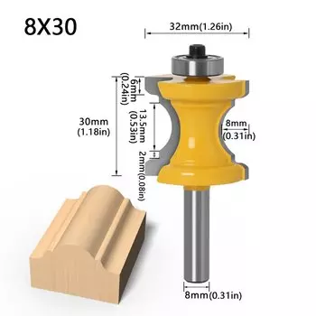 Фреза Bullnose с бусиновой колонкой JGZUI