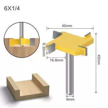 Фреза для дерева JGZUI 6 мм, сплав вольфрама и кобальта