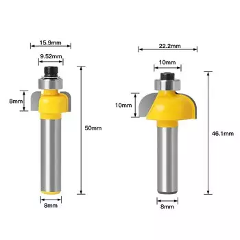 Фреза для дерева JGZUI, хвостовик 8 мм