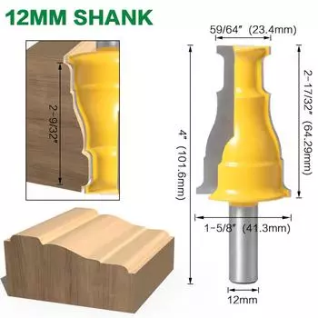 Фреза для дверных и оконных профилей JGZUI 1/2", 12 мм