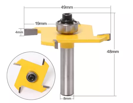 Фреза для фрезерного станка JGZUI Z4 T 8 мм