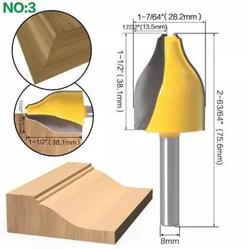 Фреза для обработки панелей JGZUI, оgee, 8 мм
