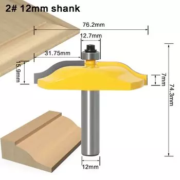 Фреза дляrouter JGZUI 12 мм с приподнятой панелью