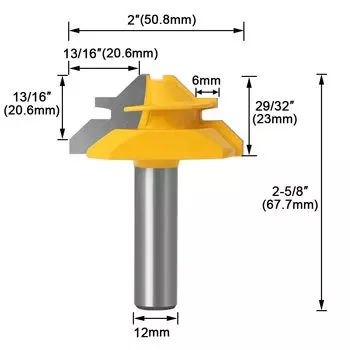 Фреза JGZUI 12 мм, 45 градусов