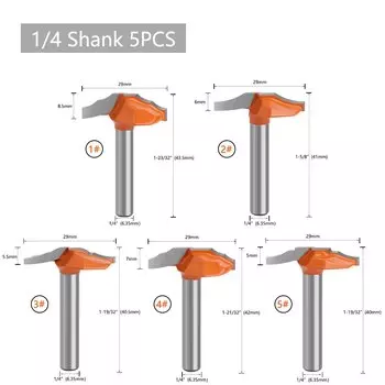 Фреза карбидная LaVie для дерева 1/4", 6,35 мм