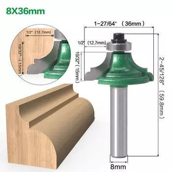 Фреза-нож JGZUI 8 мм, сплав вольфрама и кобальта