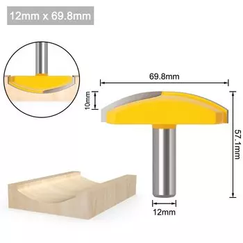 Фреза по дереву RCT 1/2", 12 мм