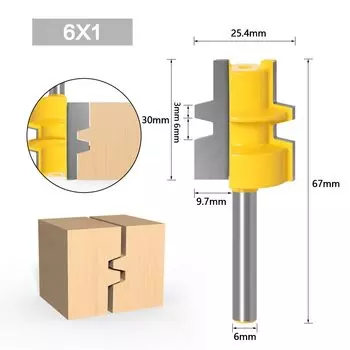 Фреза с клеевым соединением, Реверсивный хвостовик среднего размера 1/4 дюйма, фреза для деревообработки, инструменты для деревообработки