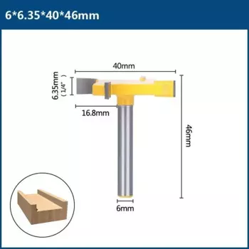 Фреза с Т-образным пазом xcan 6 мм/6,35 мм