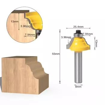 Фреза угловая для дерева 8 мм YG6