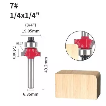 Фреза YUSUN угловая круглая 6 мм