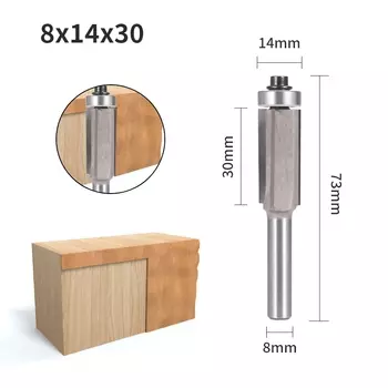 Фреза YUSUN Z4 с хвостовиком 8 мм, насадка для фрезы из карбида вольфрама, для работ по дереву