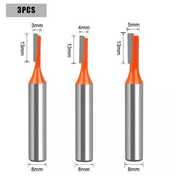 Фрезы из карбида вольфрама JGZUI 3шт 8мм
