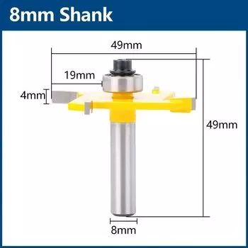 Фрезы XCAN Т-образные твердосплавные 8 мм 1 шт.