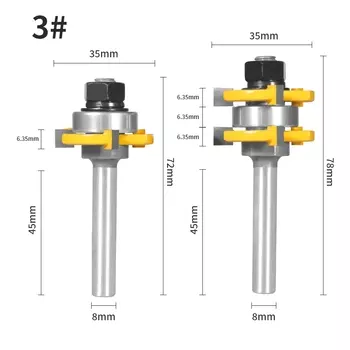 Фрезы YUSUN для дерева набор 2 шт.