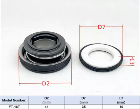 FT-16, технические автомобильные TLANMP механические уплотнения для FT-16S/75/100/120/150/200 насосов для бассейна, материал: CA/CE/NBR