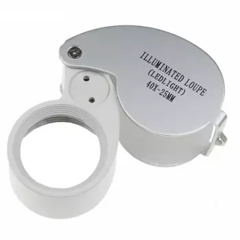 FTBTOC 40X портативная складная лупа с подсветкой