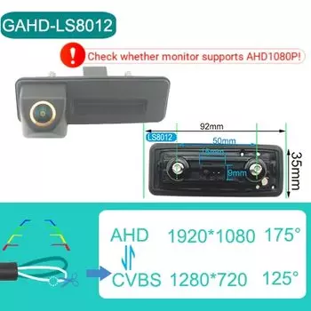 Full HD AHD 1920x1080P Автомобильная камера заднего вида для Audi A1 S1 8X VW Polo 6R Sedan Golf 5V вариант Skoda Octavia A5 Mk2