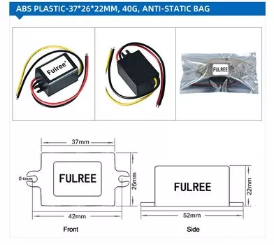 Fulree DC/DC Конвертер 12В в 3.3/3.7/4.2/5/6/7.5/9В