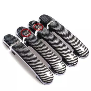 Funduoo для Nissan Tiida C11 2004-2011 хромированные чехлы на дверные ручки автомобиля из углеродного волокна, аксессуары, наклейки, наклейка для стайлинга автомобиля