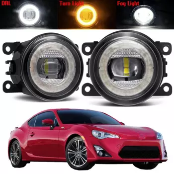 Функция 3в1 30 Вт 8000LM Автомобильные светодиодные противотуманные фары для Scion FR-S FRS 2013-2016 Ангельские глазки Противотуманные указатели поворота Дневные ходовые огни DRL 12 В