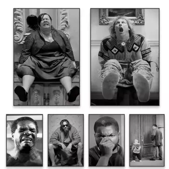 Художественный постер MINISO, современный стиль, печать на холсте, черно-белый