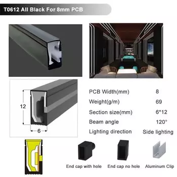 FUNZENXIN Силиконовый неоновый чехол для светодиодной ленты WS2811/WS2812B