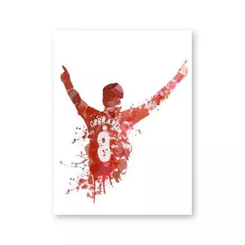Футбольная звезда Steven Gerrard печать на холсте Ilan grace