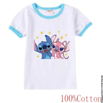Футболка детская летняя с 3D-принтом «Лило и Ститч»