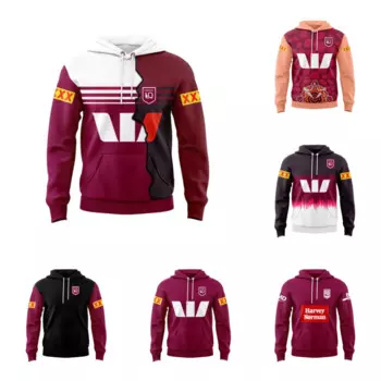 Футболка для регби HOODIE QLD Maroons на выезде