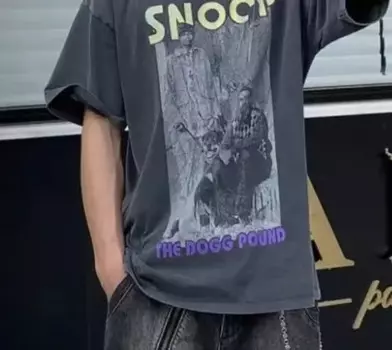 Футболка High Street Y2k в стиле хип-поп, топы высокого качества с принтом, винтажная потертая футболка с короткими рукавами