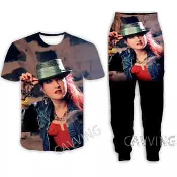Футболка и брюки для бега Cyndi Lauper с 3D принтом