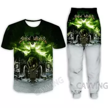 Футболка и брюки для бега Seven Witches с 3D принтом
