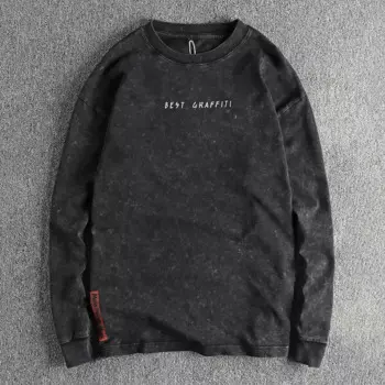 Футболка мужская с длинным рукавом и принтом букв