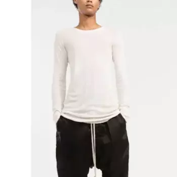 Футболка мужская шерстяная с длинным рукавом, 24ss, Y2k