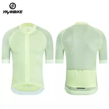 Футболка YKYWBIKE Pro мужская с коротким рукавом Джерси одежда для велоспорта бежевая черная светло-зеленая велосипедные аксессуары на лето