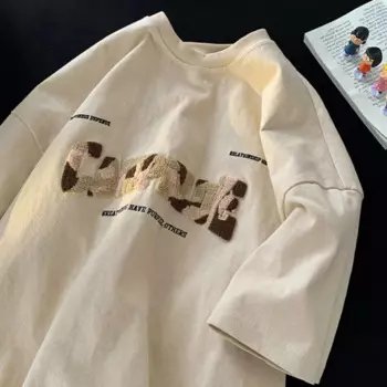 Футболка женская хлопковая с вышивкой, 320 г