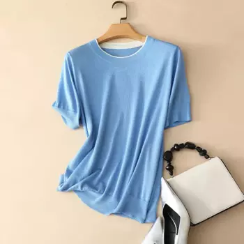 Футболка женская из шерсти мериноса, 60 штук, 16gg