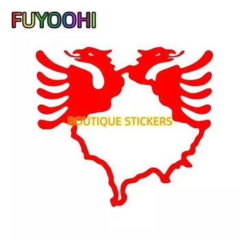 FUYOOHI крутая забавная карта Косово Албания двуглавый орел автомобильные наклейки наклейки на мотоцикл водонепроницаемые наклейки
