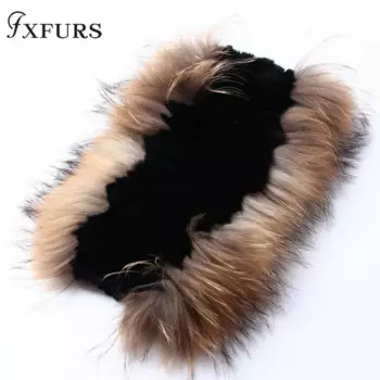 FXFURS 2020 новый шарф из меха кролика рекс для женщин из серебристого лисьего меха, зимние теплые меховые накидки, женский шейный платок, русские модные кольца