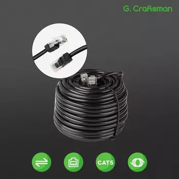 G.Craftsman Кабель Ethernet RJ45 черный 18/30/50 м